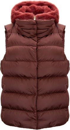 Herno Vests, female, Red, Size: M Detachable Down Vest