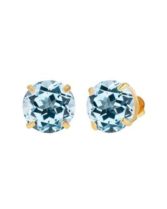 Liv Oliver 14K 1.00 Ct. Tw. Blue Topaz Studs