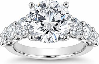 Pompeii3 Certified 4Ct Diamond Engagement Ring 14k Gold Lab Grown