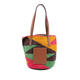 Loewe Pre-owned LOEWE Paulas Ibiza Multicolor Straw Shigra Basket Tote Ladies P3FW06KL0YIPNI2L