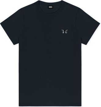 Dalix Butterfly Short Sleeve Classic Cotton Tee in Navy at Nordstrom, Size Xx-Large