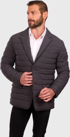 Perry Ellis Tech Stretch Quilted Blazer Jacket in Charcoal at Nordstrom, Size Xx-Large