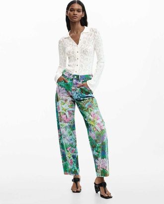 Desigual Wild Garden - Pantaloni blu