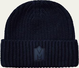 Mackage Mens M-Logo Patch Beanie Hat