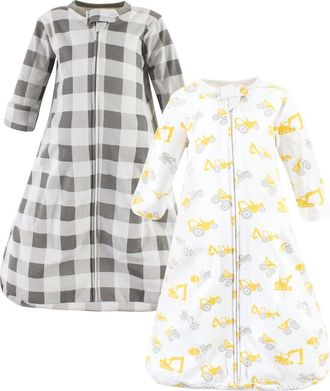 Hudson Baby Cotton Long-sleeve Wearable Sleeping Bag (baby) in Construction Vehicles Long at Nordstrom, Size X-Small