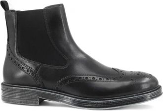 Geox Veterschoenen - Heren - Chelseaboots - Zwart - 41 EU - Leer - Schoenen