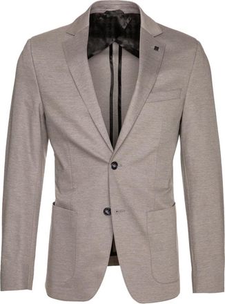 Karl Lagerfeld Suit Jacket - Heren - Blazers - Grijs - L - Katoen - Jassen