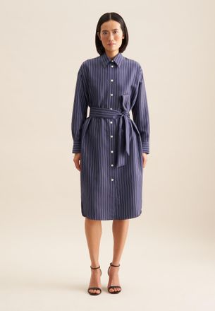 Seidensticker Sommerkleid SEIDENSTICKER Schwarze Rose, Damen, Gr. S(36), Normalgr&ouml;ssen, blau (dunkelblau), 89% Viskose, 11% Polyester, gestreift, oversize, Kleider 