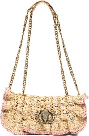 Kurt Geiger Shoulder Bags, female, Beige, Size: ONE SIZE Small Chelsea Ruffled Shoulder Bag