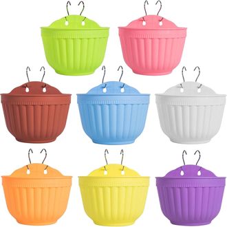 OEM 8 Pezzi In Resina Colorata Da Appendere Alla Parete Fioriera Verticale Vaso Da Giardino Soggiorno Montaggio A Parete Finestra Appendere Piante Da Inte