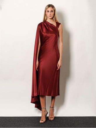 Max Mara Womens Edolo Silk Dress Red