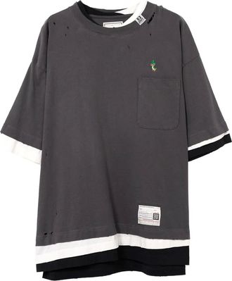 Miharayasuhiro T-shirt a strati - Grigio