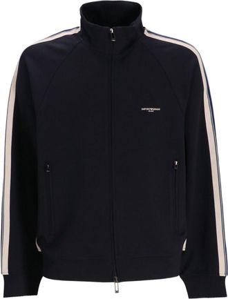 Emporio Armani Navy Blue Logo Zipped Sweatshirt