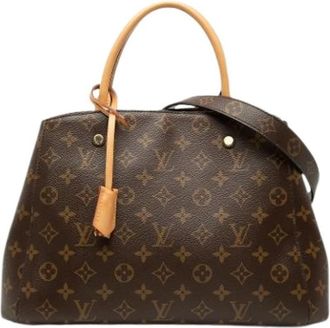 Louis Vuitton Tweedehands Canvas Louis Vuitton tassen - Dames - Vintage Handtas - Bruin - ONE Size - Vintage