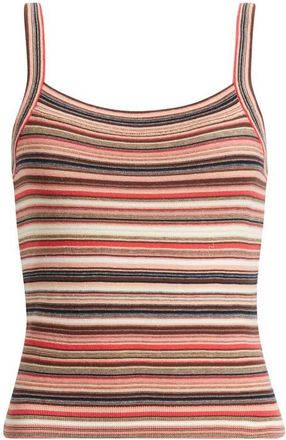 Pistola Denim Frannie Stripe Tank in Coral Rose Multi Stripe at Nordstrom, Size X-Large