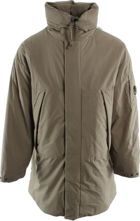 C.P. Company Parkas, male, Beige, Size: L Pro-Tek Hooded Padded Jacket
