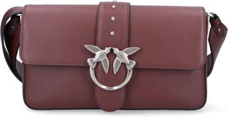 Pinko Vibrant Red Handbag With Structured Silhouette And Detachable Strap