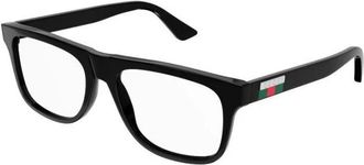 Gucci Glasses, male, Black, 56 MM, Flat Browline Eyeglasses
