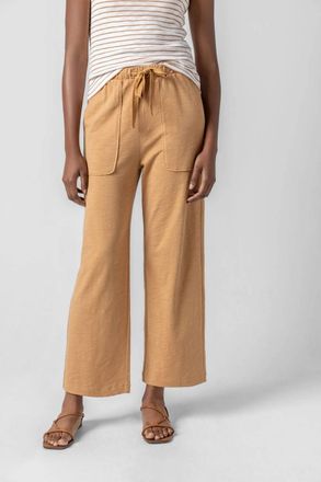 Lilla P Knit Drawstring Pant In Teak