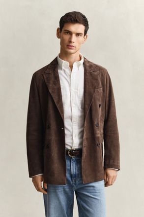 GANT Men Suede Blazer (46) RICH BROWN
