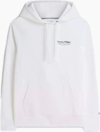 Tommy Hilfiger Mens Tommy Hilfiger Nautical Back Graphic Hoody YBR White - Size: 36