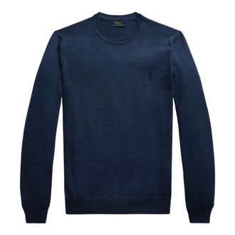 Ralph Lauren Round-neck Knitwear, male, Blue, Size: S Ralph Lauren Sweaters Blue