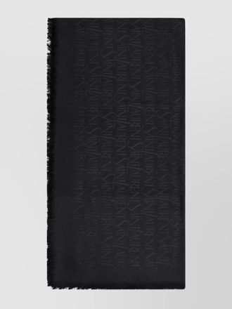 Saint Laurent silk wool jacquard square scarf
