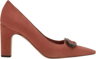 Manolo Blahnik Maysale Pump 90 - Dames - Pumps - Bruin - 40 EU - Leer - Schoenen