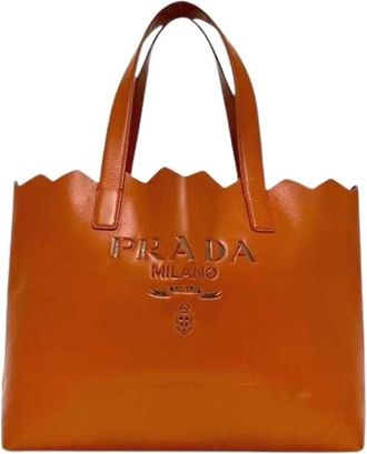 Prada Pre-owned Tote Bags, female, Orange, Size: ONE SIZE Pre-owned Vintage Tote Bag