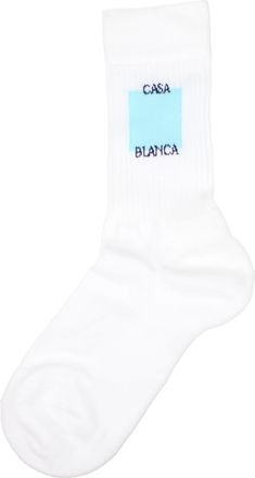 Casablanca Damess Kousen En Sokken Katoen Wit/Turquoise