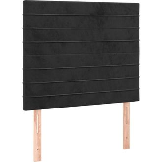 vidaXL Cabecero Con Luces Led Terciopelo Negro 90x5x118/128 Cm Vidaxl