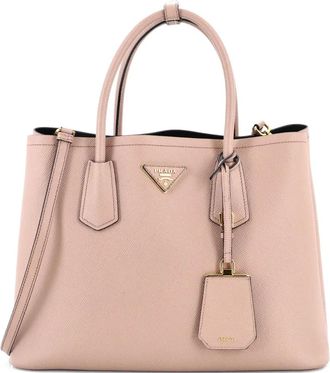 Prada Cuir Double Saffiano Leather Medium tote bag - Toni neutri