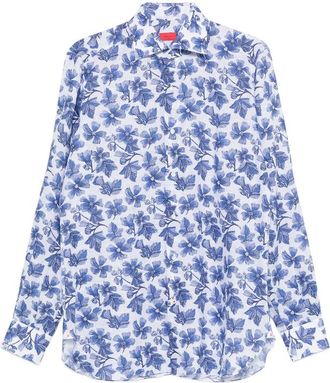 Isaia Floral-pattern Long-sleeve Shirt