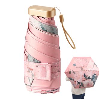 Generic Foldable UV Protection Umbrella, Travel Size Umbrella | Heavy Duty Outdoor Sun Protection Screen with Practical Design, Water, Small and Convenient fo