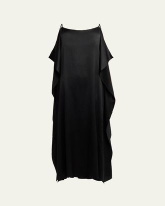 The Row Kylo Draped Silk Maxi Dress