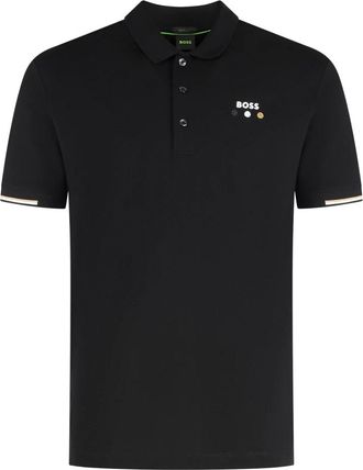 HUGO BOSS Polo shirt van katoenpiqu&eacute; - Heren - Polos - Zwart - S - Katoen - Tops