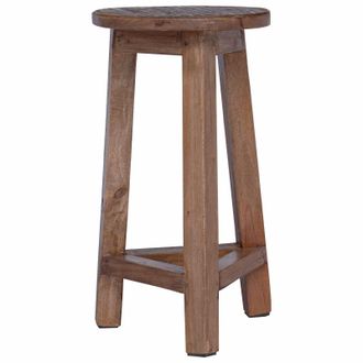 vidaXL Taburete Natural 28 X 28 X 50 Cm Madera De Caoba Vidaxl