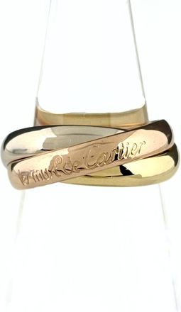 Cartier Trinity Pink White Yellow Pink Gold White Gold Yellow Gold Band Ring (Pre-Owned)