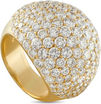 Luxury Bazaar 18K Yellow Gold 8.24ct Diamond Dome Ring MF33-031226