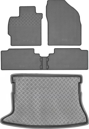 OEM Juego De Alfombrillas De Goma Para Coche Y Alfombrilla Para Maletero Para Toyota Auris I Hatchback (2007-2012)