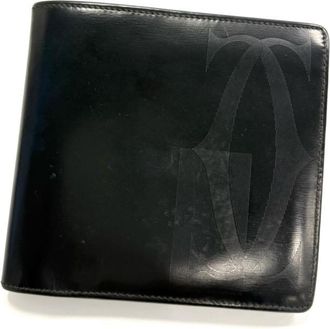 Cartier Black Leather Wallet (Bi-Fold) (Pre-Owned)