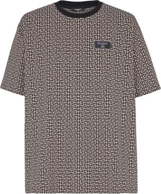 Balmain Monogram-jacquard T-shirt