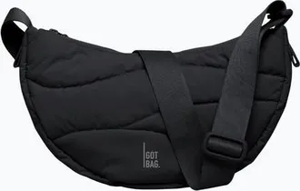 Got Bag Wavy Puffer Recycled Nylon Moon Bag in Black at Nordstrom