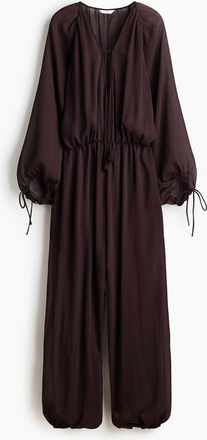 H&M Oversized Balloon-leg Jumpsuit in Dark Brown at Nordstrom, Size Xx-Small