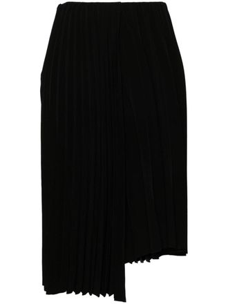 Saint Laurent Midi-plooirok - Zwart