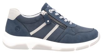 Remonte Keilsneaker REMONTE, Damen, Gr. 36, blau (jeansblau, hellgrau), Lederimitat, Textil, Schuhe Keilsneaker, Freizeitschuh, Halbschuh, Schn&uuml;rschuh in vega