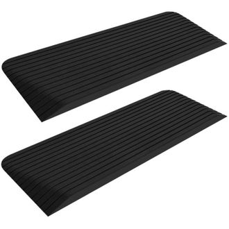 vidaXL Rampas De Umbral Goma 2 Uds 110x41x5 Cm Vidaxl