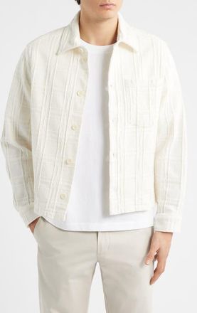 Percival Canyon Heavyweight Check Overshirt in Ecru at Nordstrom, Size Xx-Large