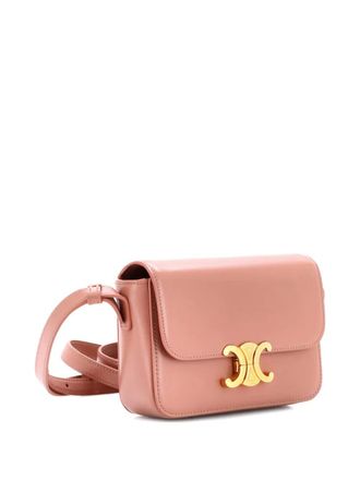 Celine Triomphe crossbodytas met studs en kalfsleer - Roze
