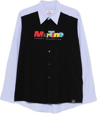 Martine Rose Stripe Logo Polo Shirt